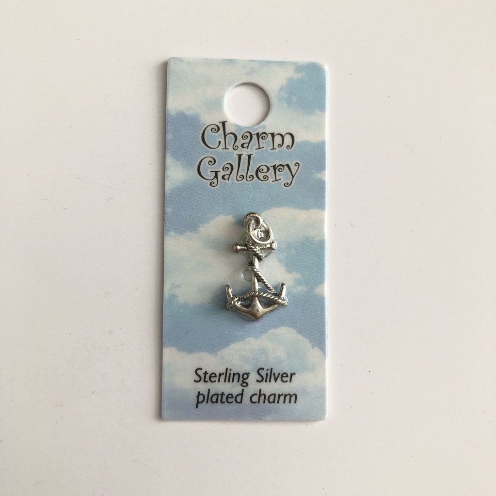 Sterling Silver Plated Anchor Charm Pendant